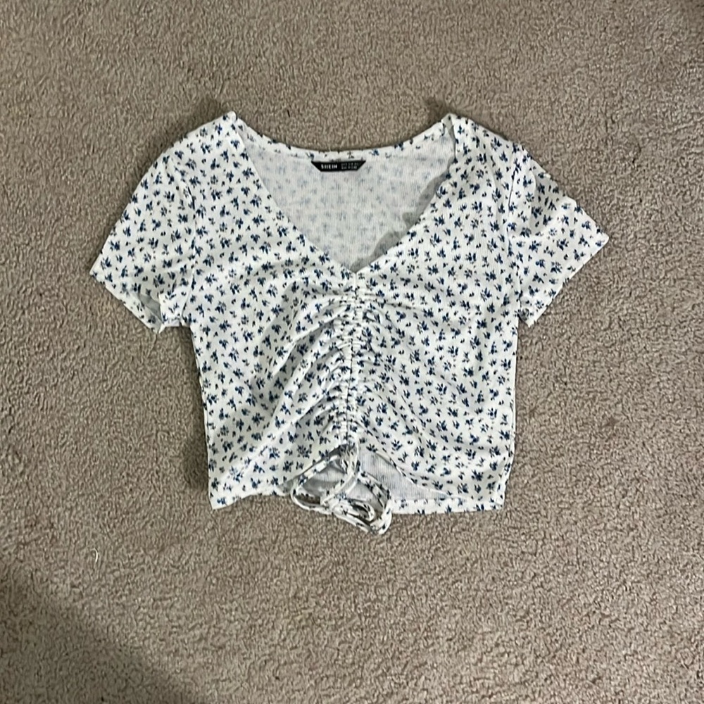 Shein floral crop top